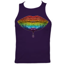 Load image into Gallery viewer, Rainbow: Lips #2 Men&#39;s Fitted Sports Vest
