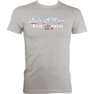 Ride a Wave: Teahupo'o | Men's Fitted Tee in Lighter Colours