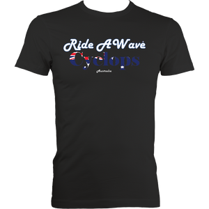 Ride a Wave: Cyclops | Men's Fitted Tee in Darker Colours
