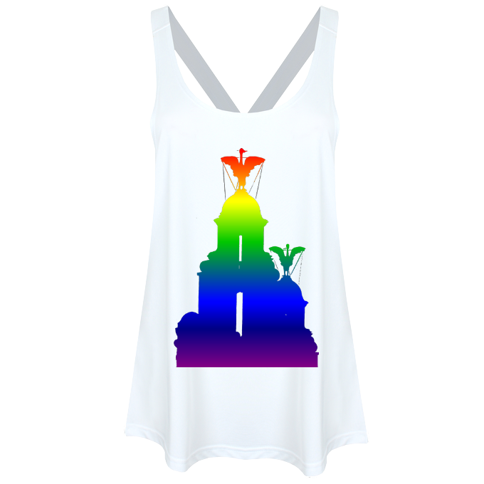 Rainbow: Liver Birds Ladies Workout Vest