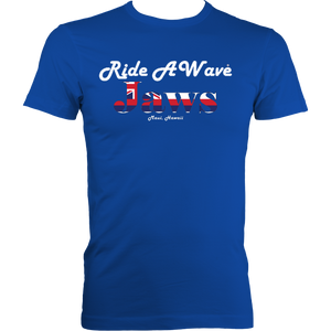 Ride a Wave: Jaws | Men's Fitted Tee in Darker Colours