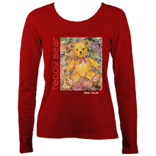 Load image into Gallery viewer, Maxine Shisselle: Teddy Bear#4 (Ladies Long Sleeve T-shirt)
