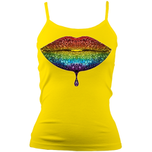 Load image into Gallery viewer, Rainbow: Lips #2 Spaghetti Strap Tank Top
