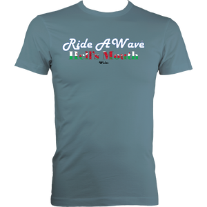 Ride a Wave: Hell's Mouth | Men's Fitted Tee in Lighter Colours