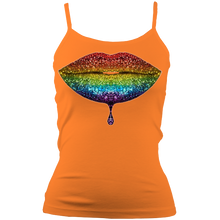 Load image into Gallery viewer, Rainbow: Lips #2 Spaghetti Strap Tank Top
