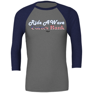 Ride a Wave: Cortes Bank 3/4 sleeve Unisex Baseball Top