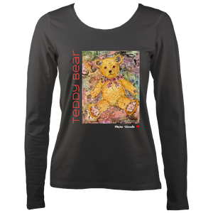 Maxine Shisselle: Teddy Bear#4 (Ladies Long Sleeve T-shirt)