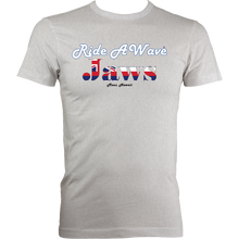 Load image into Gallery viewer, Ride a Wave: Jaws | Men&#39;s Fitted Tee in Lighter Colours
