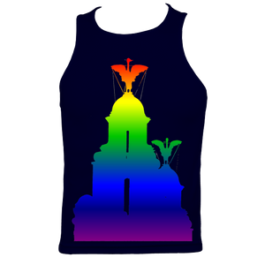 Rainbow: Liver Birds Men's Fitted Sports Vest