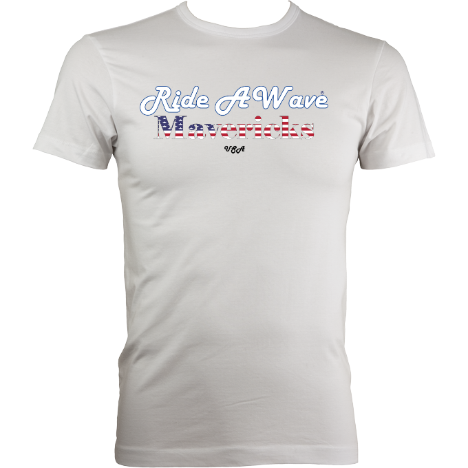 Ride a Wave: Mavericks | Men's Fitted Tee in Lighter Colours