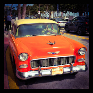 26 - Orange Car South Beach, Miami, USA
