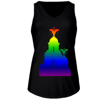 Load image into Gallery viewer, Rainbow: Liver Birds Ladies Flowy V Neck Tank
