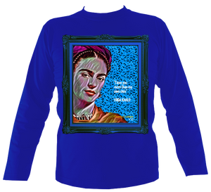 Frida: No.3 "I love you more..." in Blue Frame - Long Sleeve