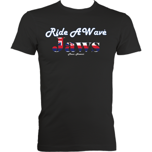 Ride a Wave: Jaws | Men's Fitted Tee in Darker Colours