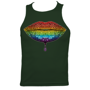 Rainbow: Lips #2 Men's Fitted Sports Vest