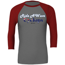 Load image into Gallery viewer, Ride a Wave: Cyclops 3/4 sleeve Baseball Top
