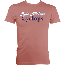 Load image into Gallery viewer, Ride a Wave: Cyclops | Men&#39;s Fitted Tee in Darker Colours
