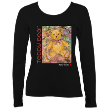 Load image into Gallery viewer, Maxine Shisselle: Teddy Bear#4 (Ladies Long Sleeve T-shirt)
