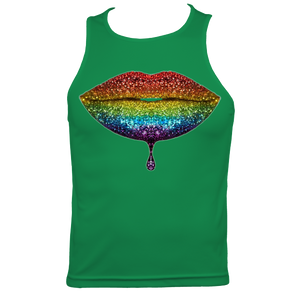 Rainbow: Lips #2 Men's Fitted Sports Vest