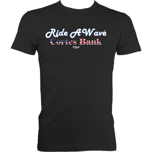 Ride a Wave: Cortes Bank | Men's Fitted Tee in Darker Colours