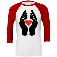 Load image into Gallery viewer, #ClapForOurCarers - Love Hearts All Sport Unisex Baseball Tee
